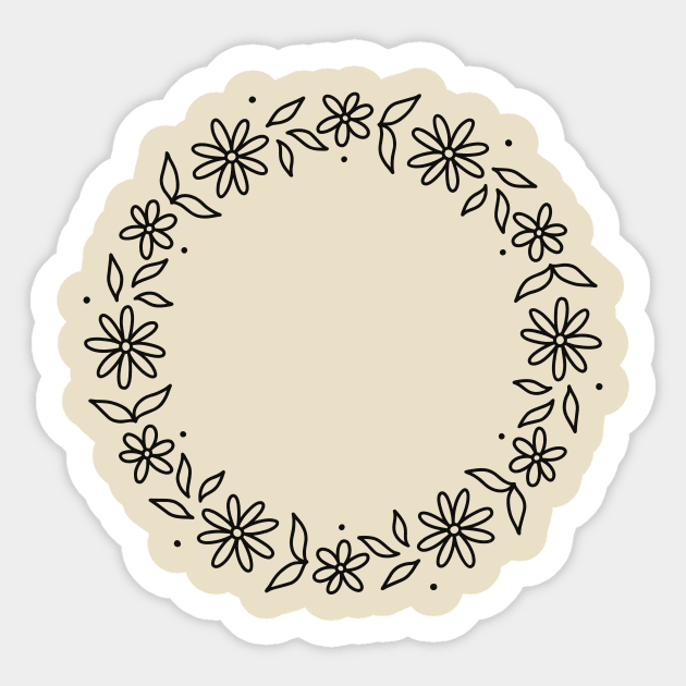 floral wreath Sticker by InspirationalDesign